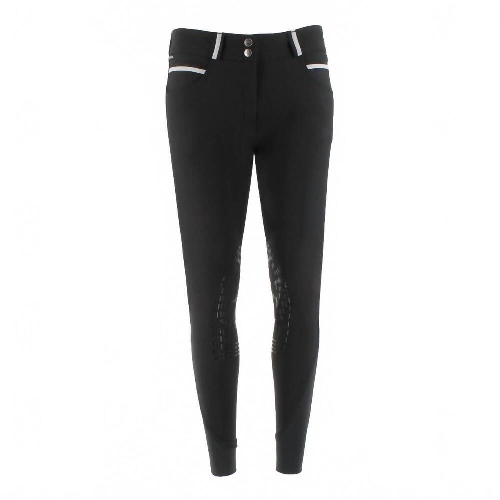 NEW PENELOPE women's fun pushup knee patch breeches pants in black